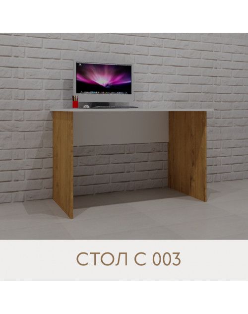Стол С003 цвет белый и дуб бунратти