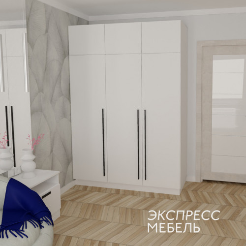 Шкаф "Галифакс" - ширина 1.6м. Цвет корпуса белый.