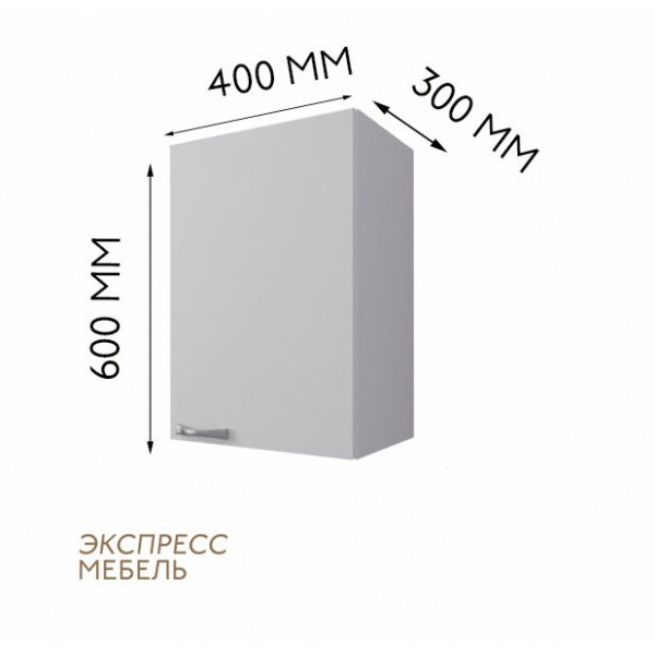 Кухонный модуль верхний- цвет фасада белый софт. Ширина 40см.В1Д400.№37