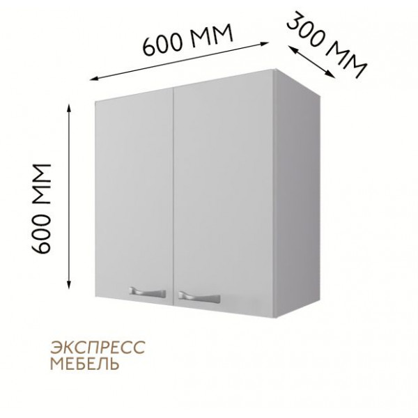 Кухонный модуль верхний-цвет фасада белый софт. Ширина 60см. ВП600.№43